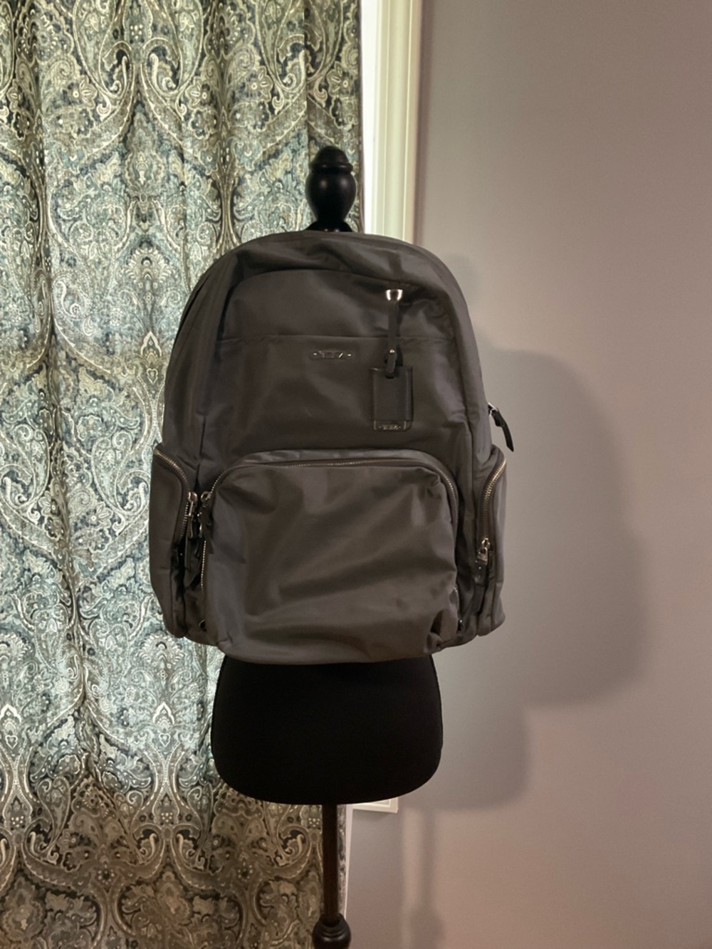 Tumi Gray Everyday Backpack with Front Zip Pocket